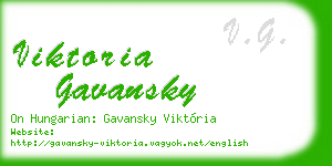 viktoria gavansky business card